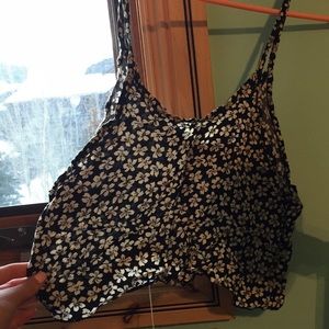 Brandy melville flower tank top